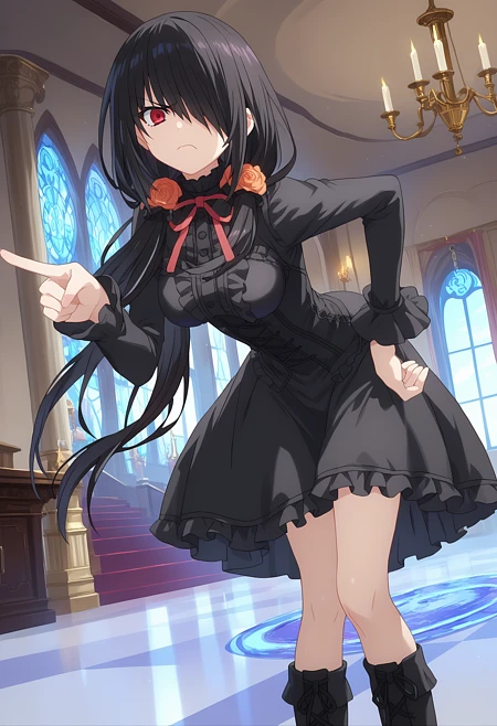 Featured image #2 for Kurumi Tokisaki: Date A Live | (時崎 狂三)  (デート・ア・ライブ) | PonyXL Lora | Anime