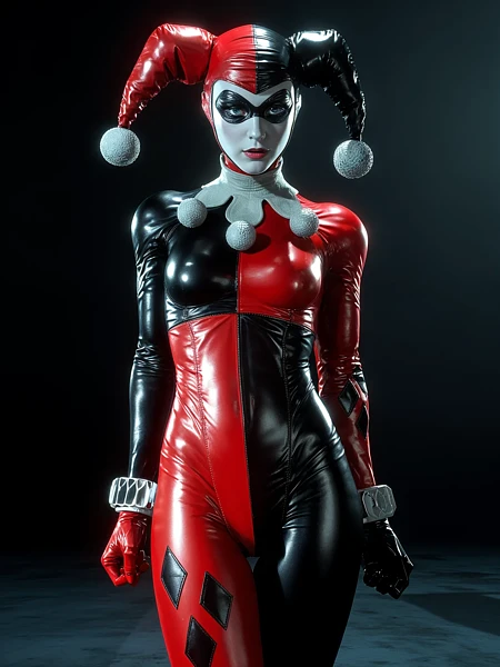Featured image #6 for Harley Quinn Classic (Clown Princess) - Batman: Arkham Knight [Pony] [FLUX] LoRA