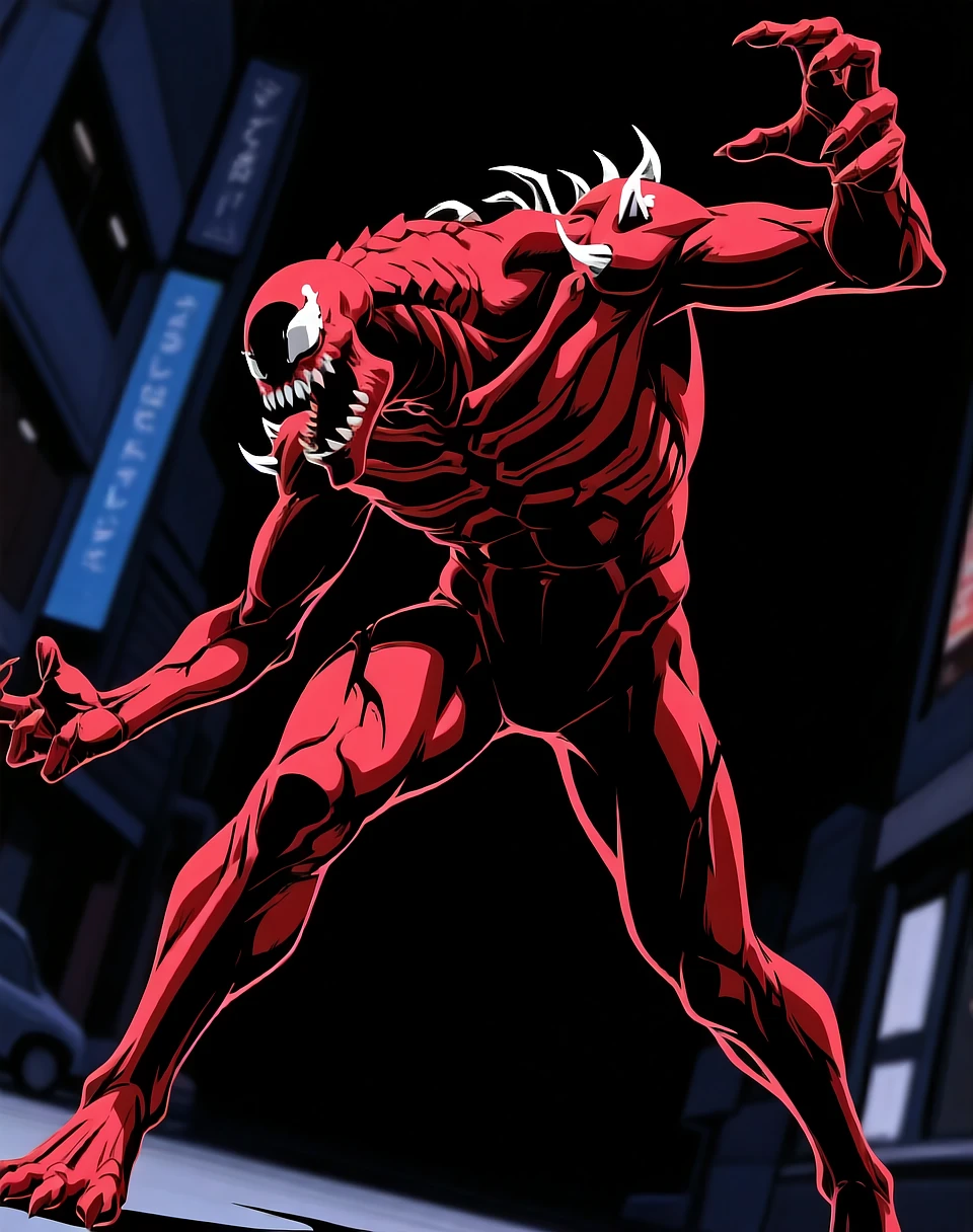 Featured image #1 for Carnage 90s Spiderman Unlimited Cartoon (Marvel Comics) (Illustrious) (AD)