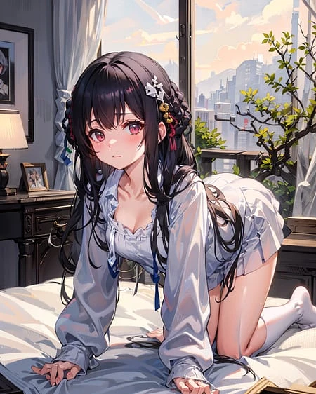 Featured image #4 for Yet-San (Azur Lane) White Dress 逸仙 膏发凝脂 襦裙