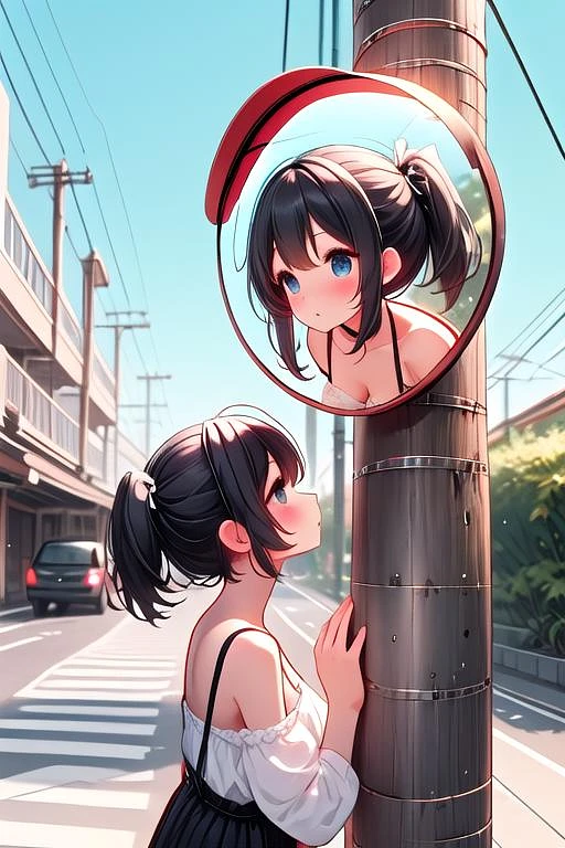 Featured image #2 for girl like convex mirror / traffic mirror