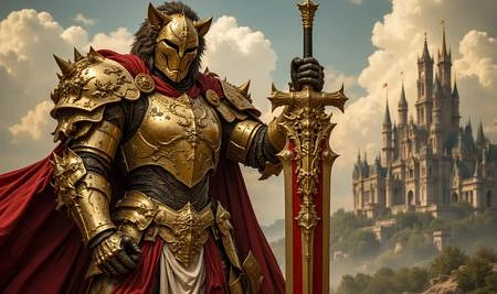 Featured image #4 for Knight and Warrior (A FredFraiStyle LoRA) - FLUX