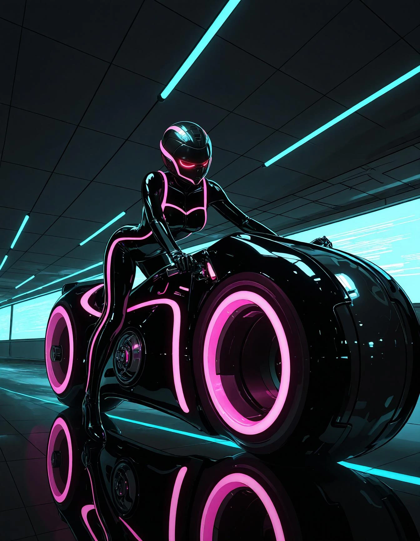 Featured image #1 for TRON Motorbike [PONY, Flux & Illustrious]