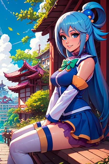 Featured image #1 for Aqua: Axis Goddess | アクア (Konosuba) [Pony & SD1.5]