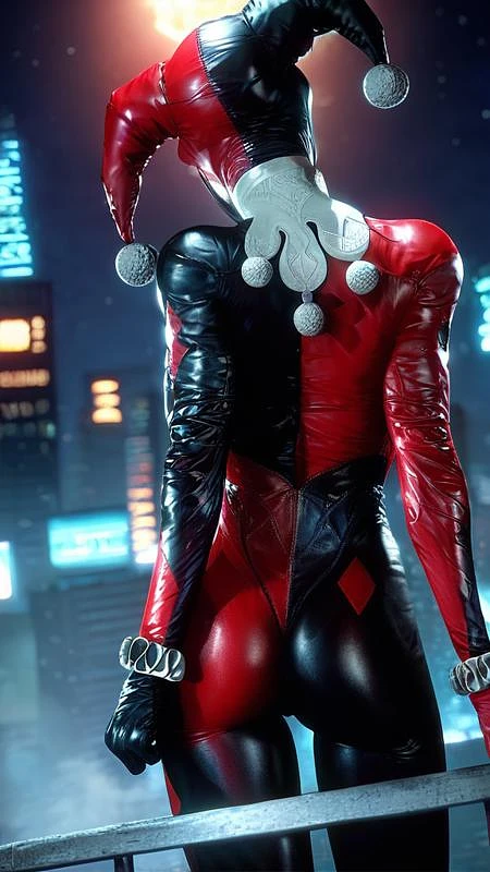 Featured image #3 for Harley Quinn Classic (Clown Princess) - Batman: Arkham Knight [Pony] [FLUX] LoRA