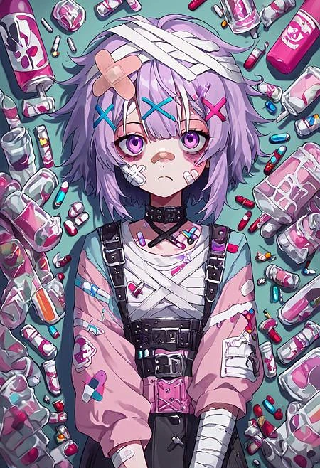 Featured image #1 for (Pony/XL/SD1)Patched YamiKawaii/Menhera Fashion