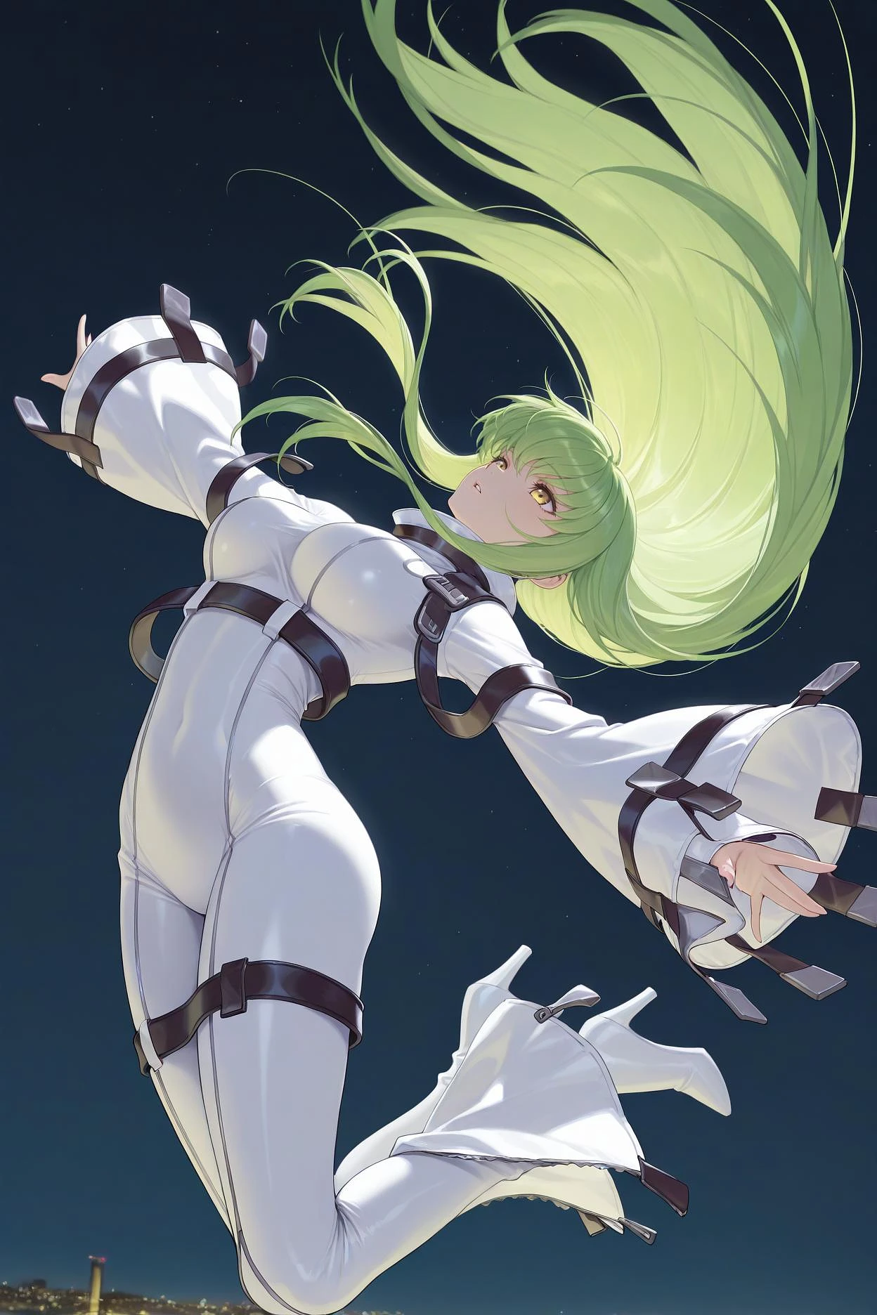 Featured image #1 for C.C./シーツー (Code Geass) SDXL LoRA | 3 Outfits [Illustrious]