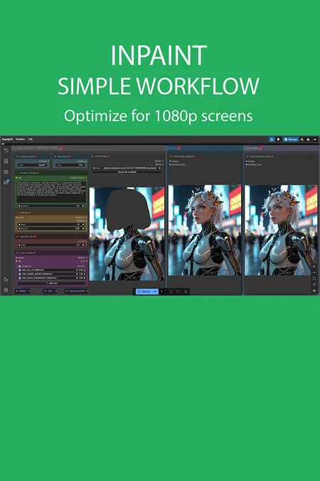Featured image #3 for Inpainting simple workflow FLUX | UPSCALE | LORA | GGUF