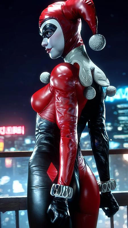 Featured image #2 for Harley Quinn Classic (Clown Princess) - Batman: Arkham Knight [Pony] [FLUX] LoRA
