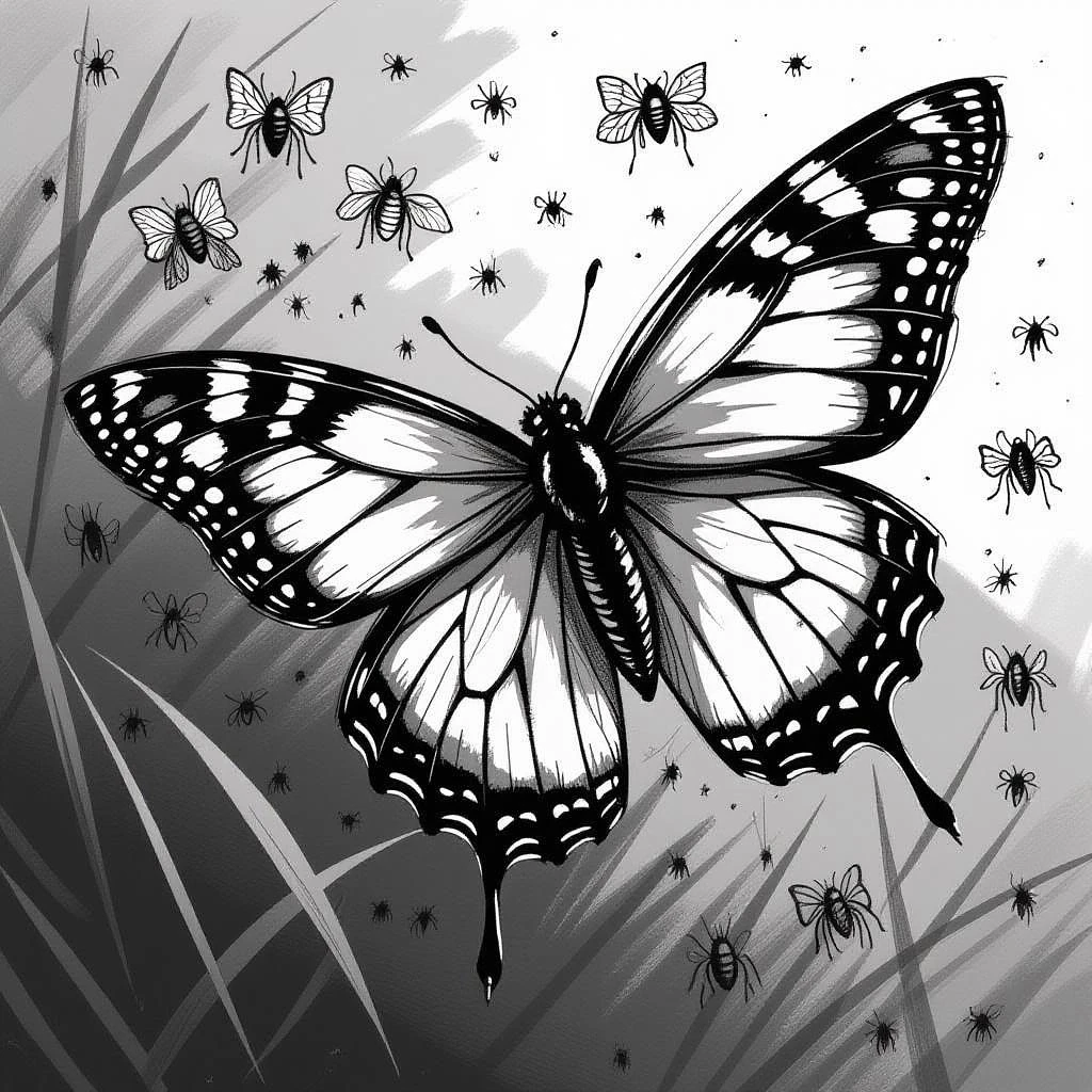 Featured image #6 for Mostly Black and White Hidream LoRA
