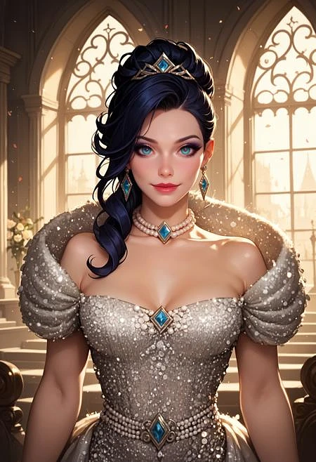 Featured image #3 for Sequin High Shawl Gown | Cold Shoulder