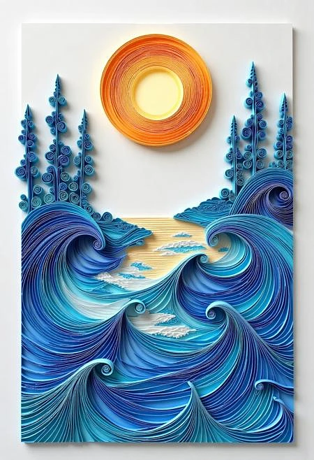 Featured image #3 for Paper Quilling And Layering Style - [Flux/SDXL/SD1.5]