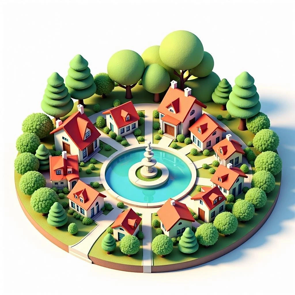 Featured image #4 for DN_Isometric 3D Modeling_Landscape Scene Generation