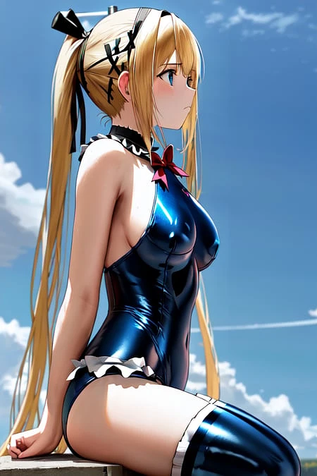 Featured image #5 for DOA Marie Rose Blue Leotard (TI Embedding)