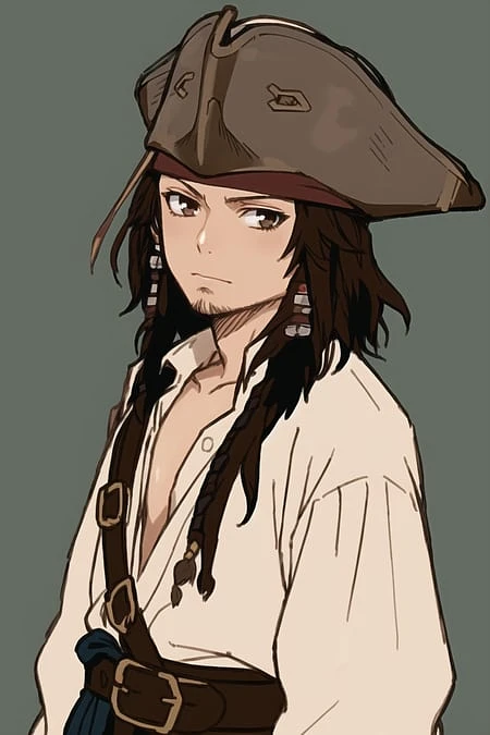 Featured image #2 for Jack Sparrow - Realistic + Anime - LoRA + Guide