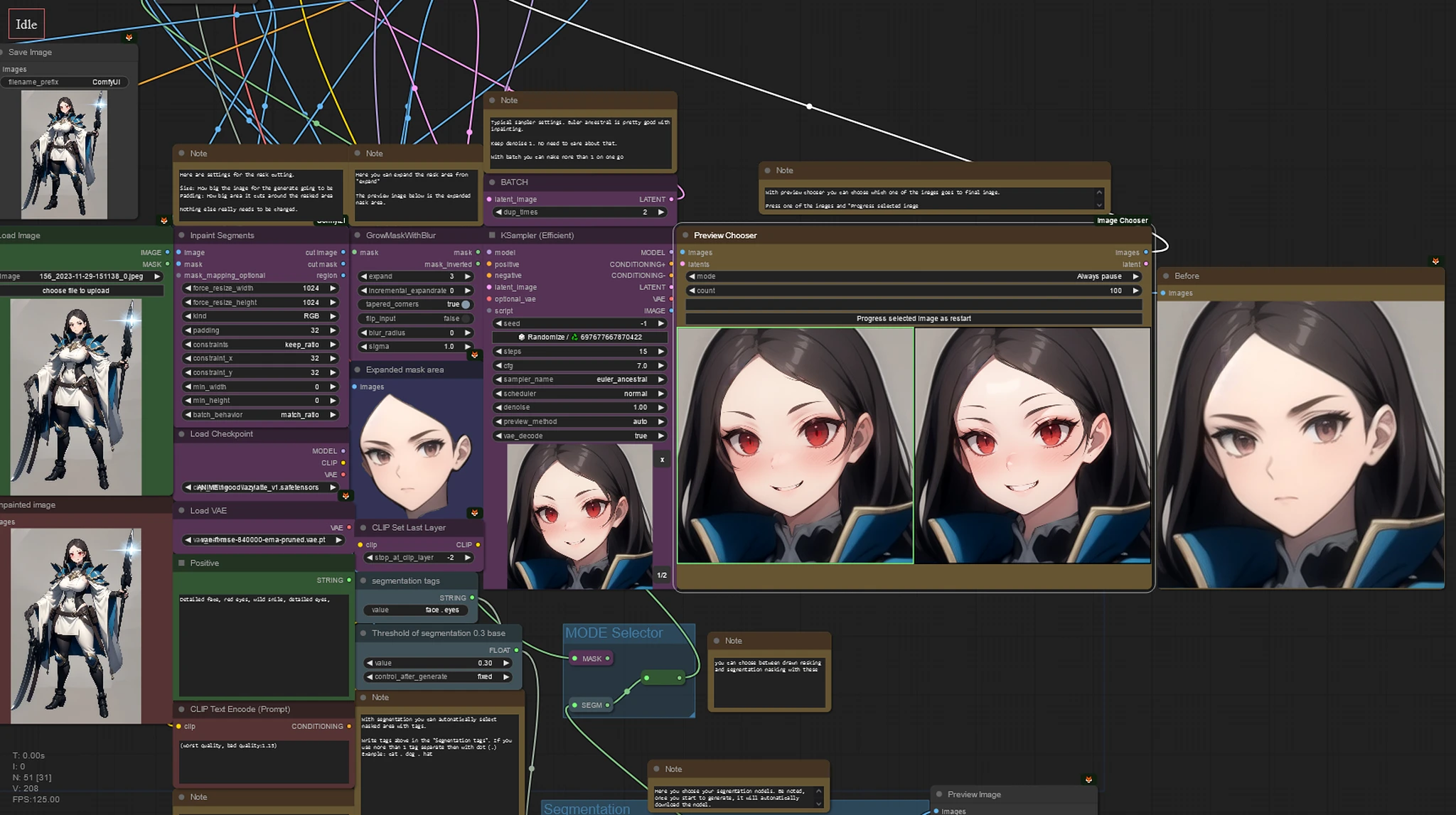 Featured image #6 for ComfyUI inpaint workflow, now with XL