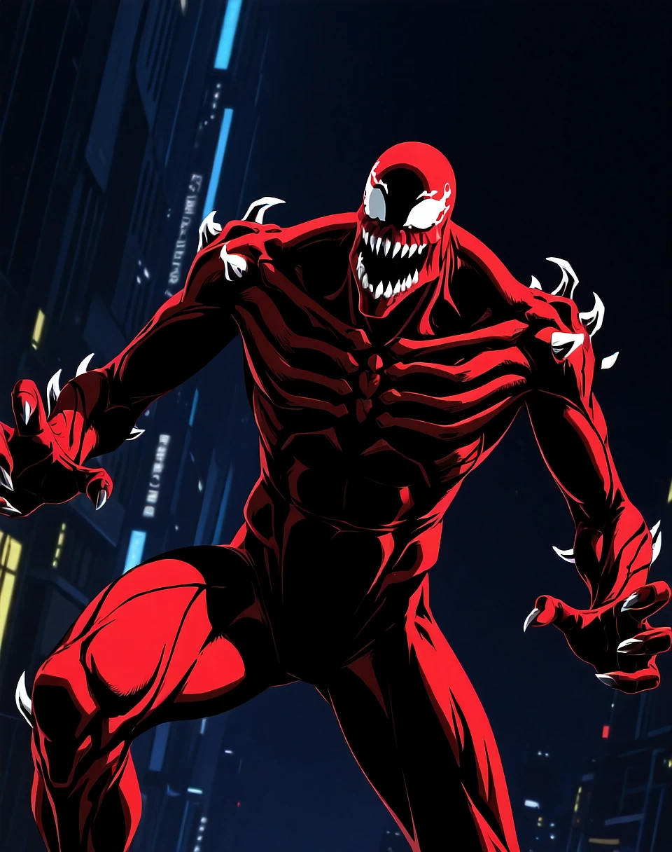 Featured image #2 for Carnage 90s Spiderman Unlimited Cartoon (Marvel Comics) (Illustrious) (AD)