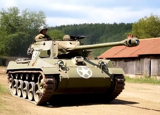 Featured image #1 for Wan2.1 T2V 14B US army M18 gmc Hellcat Tank