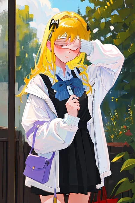 Featured image #3 for Covering eyes Pose LORA