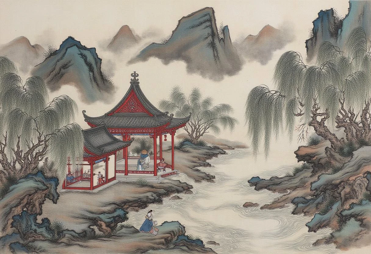 Featured image #3 for 'Traditional Chinese Paintings' - [STYLE] [LORA] [FLUX] - spectrum_0017 by 'AI_Characters'