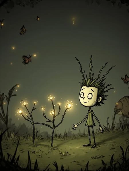 Featured image #1 for 【Game Assets】Don't Starve Style Character Design Game Scene Design FLUX