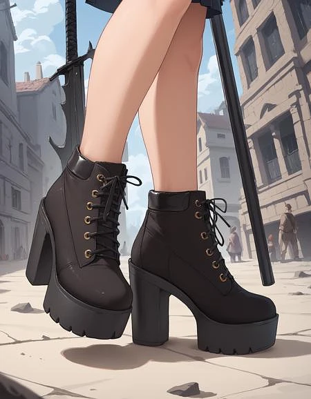 Featured image #1 for Heeled Platform Combat Boots