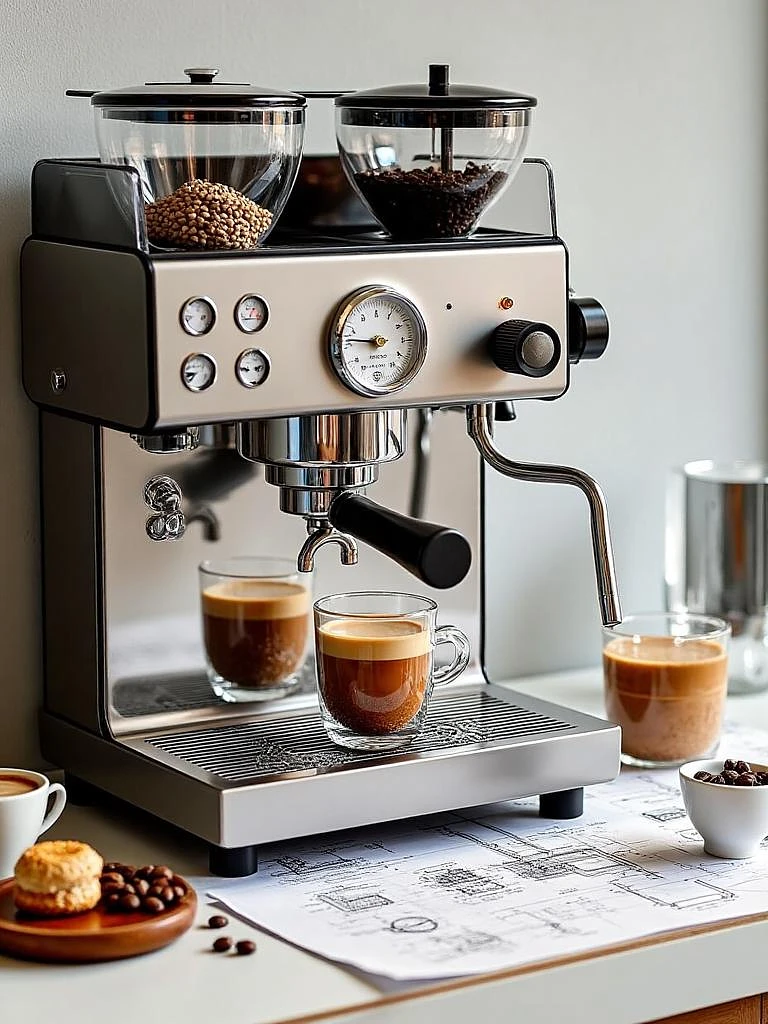 Featured image #2 for C_Coffee Machine Blueprint Design_Coffee Machine Appearance Generation