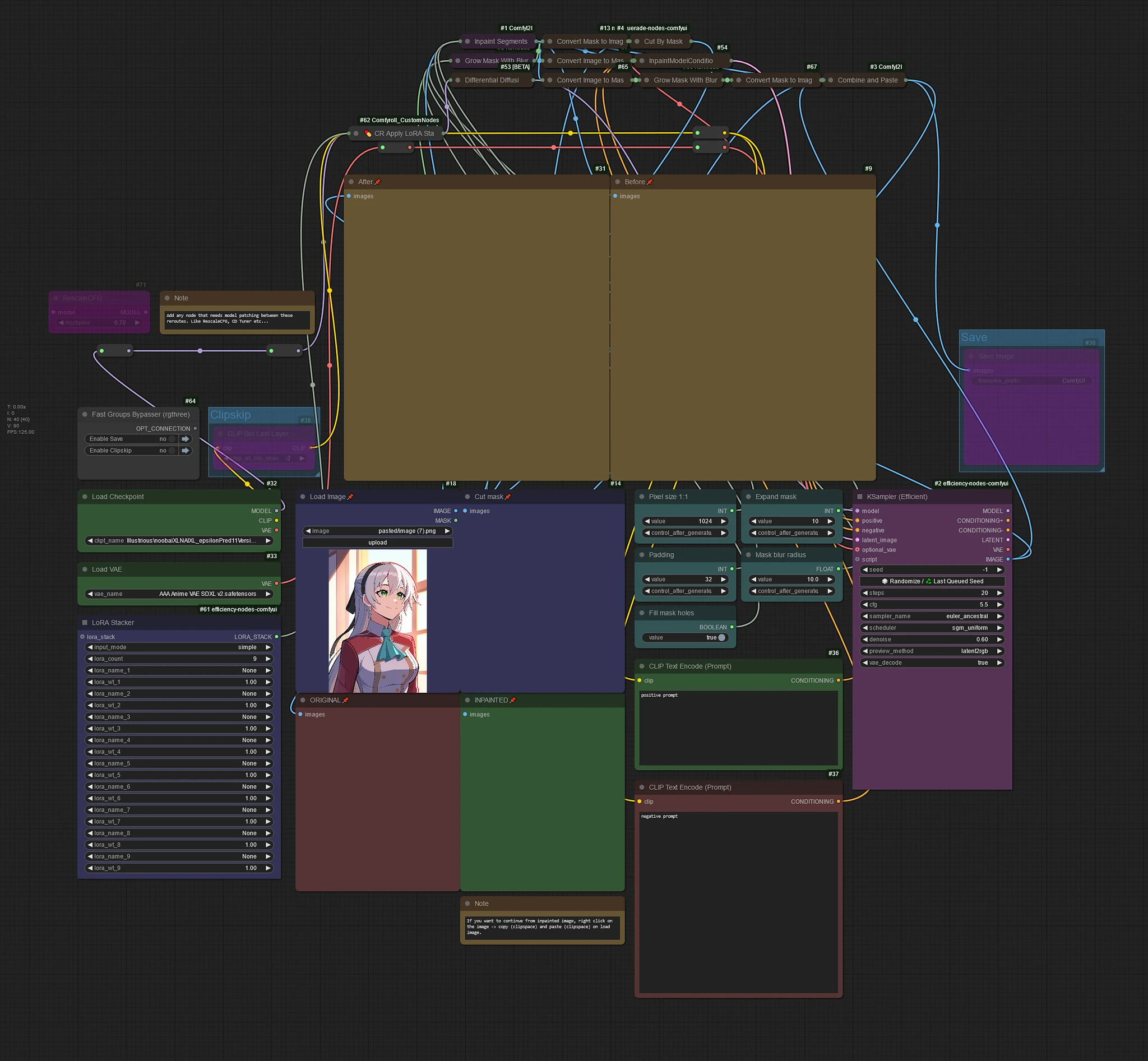 Featured image #3 for ComfyUI inpaint workflow, now with XL