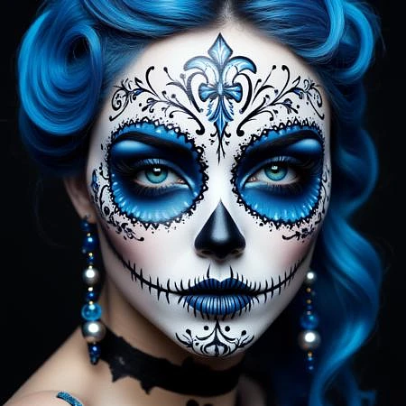 Featured image #3 for Vibrant Calavera (SD1, SDXL, Pony, Flux)