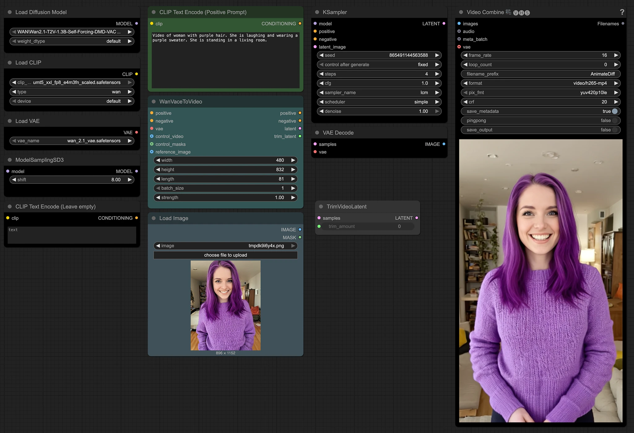 Featured image #3 for Self Forcing Simple WAN T2V Workflow