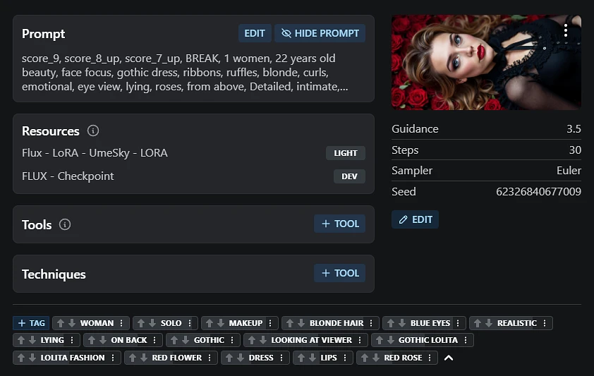 Featured image #6 for ALL simple workflow FLUX | UPSCALE | LORA | GGUF | CIVITAI Metadata