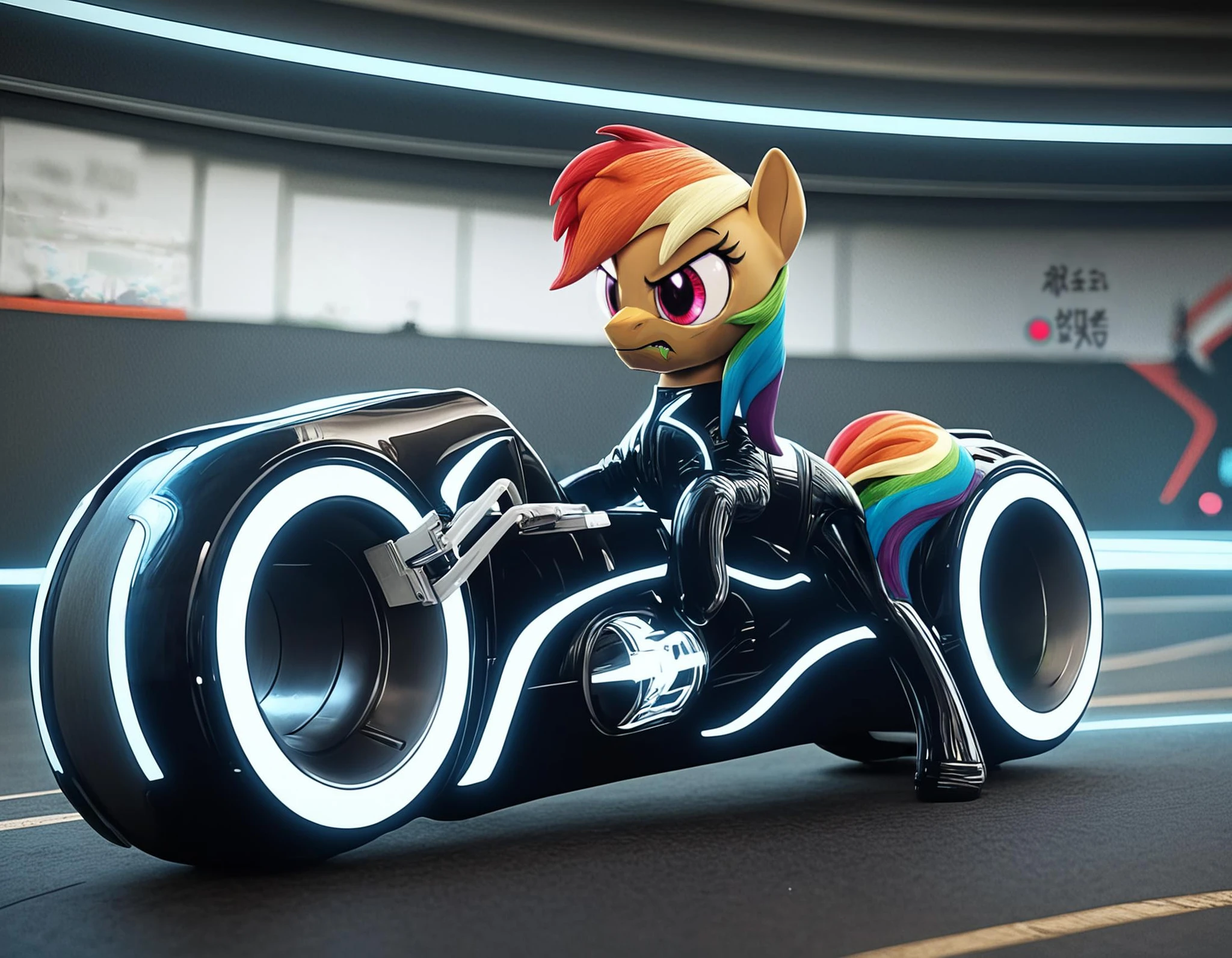 Featured image #6 for TRON Motorbike [PONY, Flux & Illustrious]