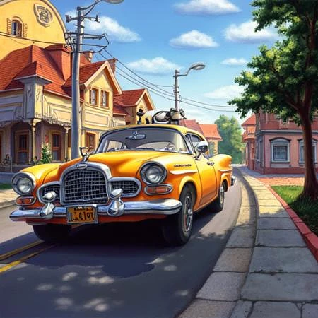 Featured image #1 for 90s Hand drawn animation / cartoon style for backgrounds, illustrations and arts [Flux]