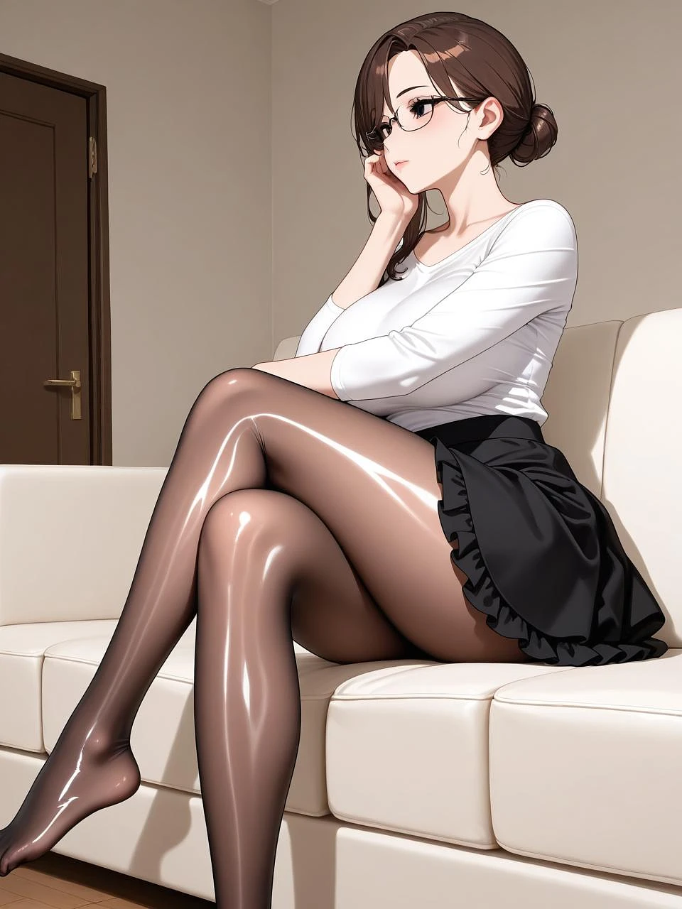 Featured image #2 for Oily-shine pantyhose