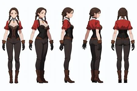 Featured image #1 for Charturn multi view turnaround model sheet character design