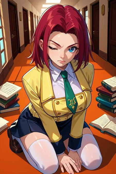 Featured image #2 for Kallen Kouzuki/紅月カレン (Code Geass) SDXL LoRA | 5 Outfits [Pony Diffusion]