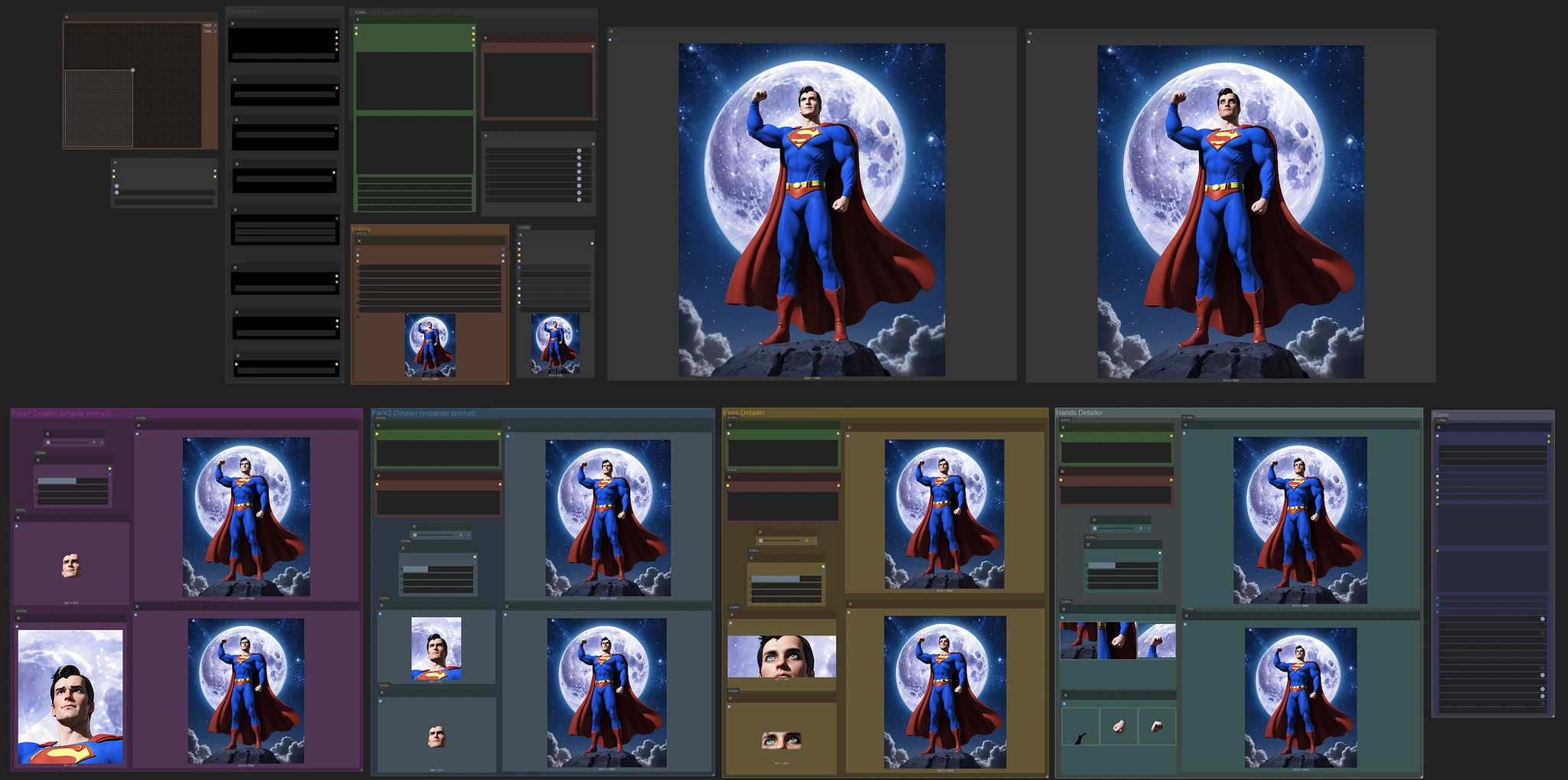 Featured image #1 for MarcoBento Hires + Detailer (Face+Eyes+Hands) Workflow