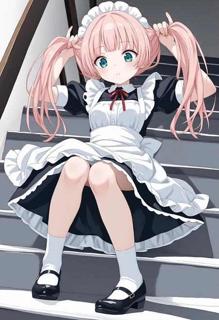 Featured image #2 for [SDXL&Pony] bunching hair / twintails / 手ツインテール / 両手にツインテ