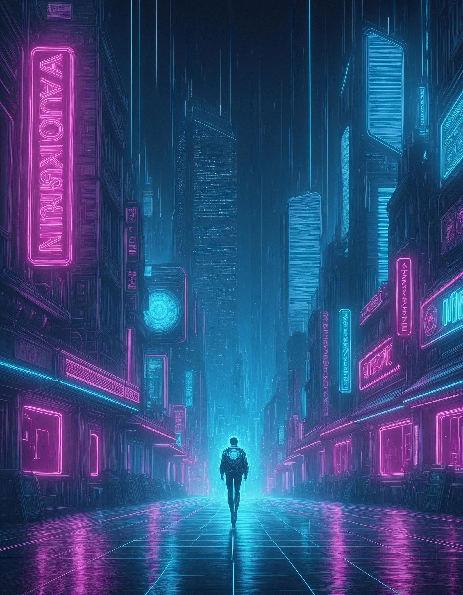 Featured image #5 for Neon Cyberpunk Cyberspace [FL/XL/IL/PD/1.5]