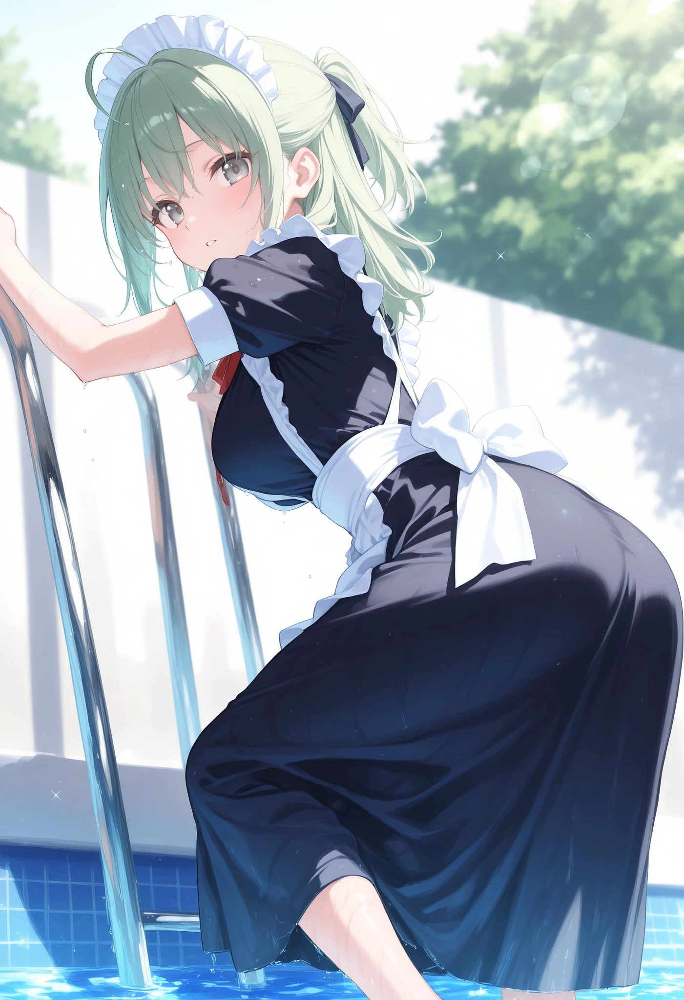 Featured image #3 for [Illust&XL&Pony] pool ladder / プールはしご