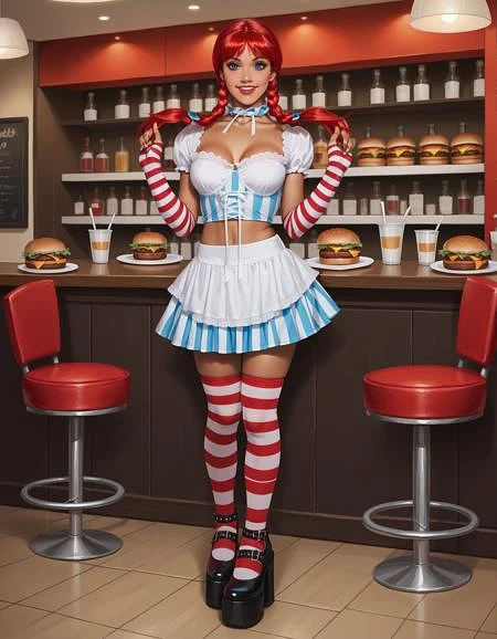 Featured image #1 for Burger Babe Wendy Costume PONY XL