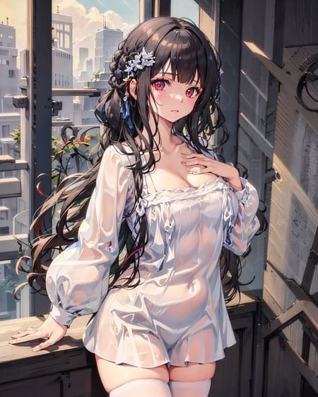 Featured image #3 for Yet-San (Azur Lane) White Dress 逸仙 膏发凝脂 襦裙