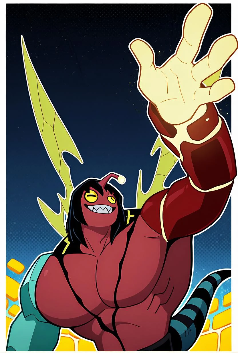 Featured image #3 for Mutant Kevin 11 -- Ben 10 (chaquetrix support)  Noob +Pony+1.5+illustrious