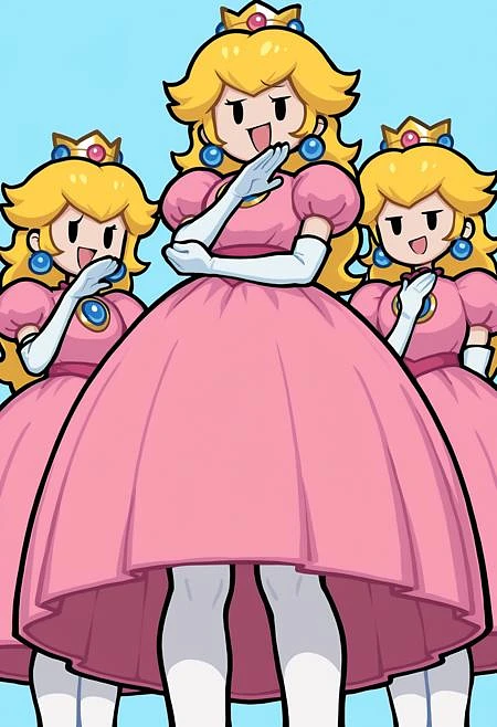 Featured image #3 for Princess Peach - Paper Mario: The Thousand-Year Door [SDXL Pony]