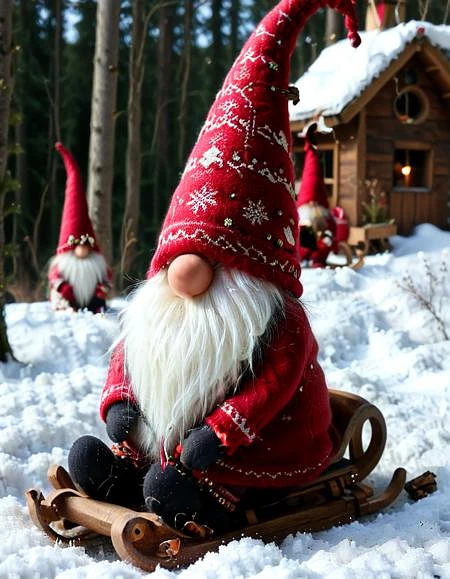Featured image #1 for Festive Gnome with Covered Face - Tomte - Nisse