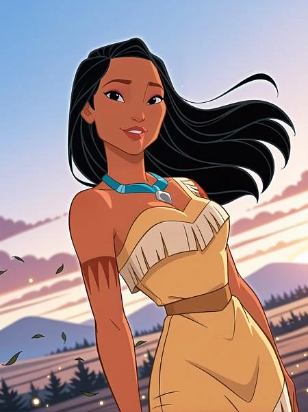Featured image #4 for Pocahontas - Disney Princess - | Illustrious XL | PONY XL | SD 1.5 | - by YeiyeiArt