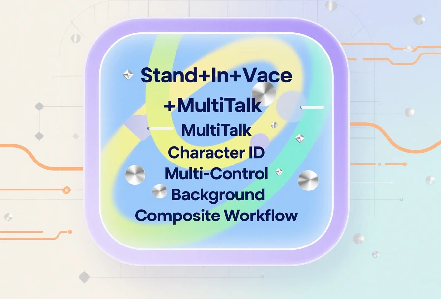 Featured image #1 for Stand+In+Vace+MultiTalk Character ID Multi-Control Background Composite Workflow