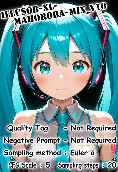 Featured image #1 for [illustrious model] illusob-xl-mahoroba-mix (noobai 1.0 merge model)