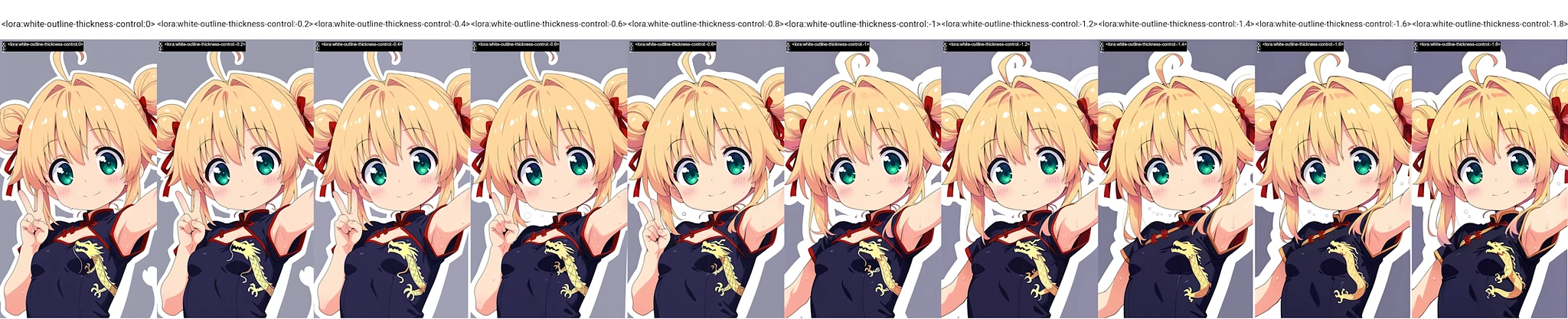 Featured image #1 for [Illustrious]White outline tweaker/白輪郭線調整 LoRA