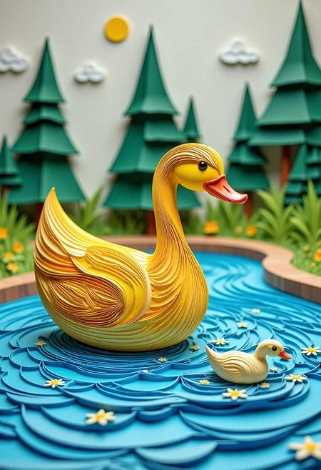 Featured image #4 for Paper Quilling And Layering Style - [Flux/SDXL/SD1.5]